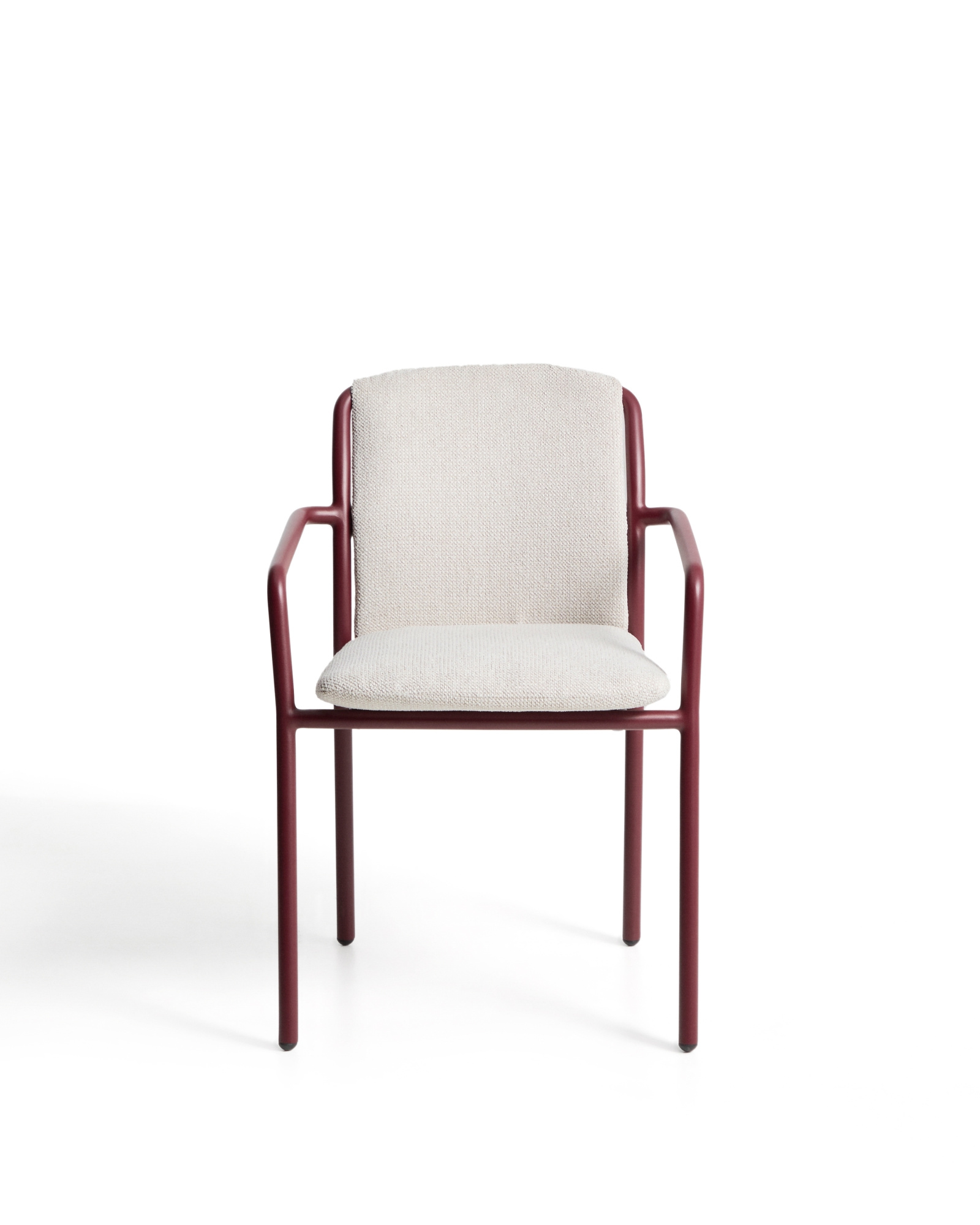 Уличный стул Linosa из бордового алюминия с бежевой подушкой La Forma 482285