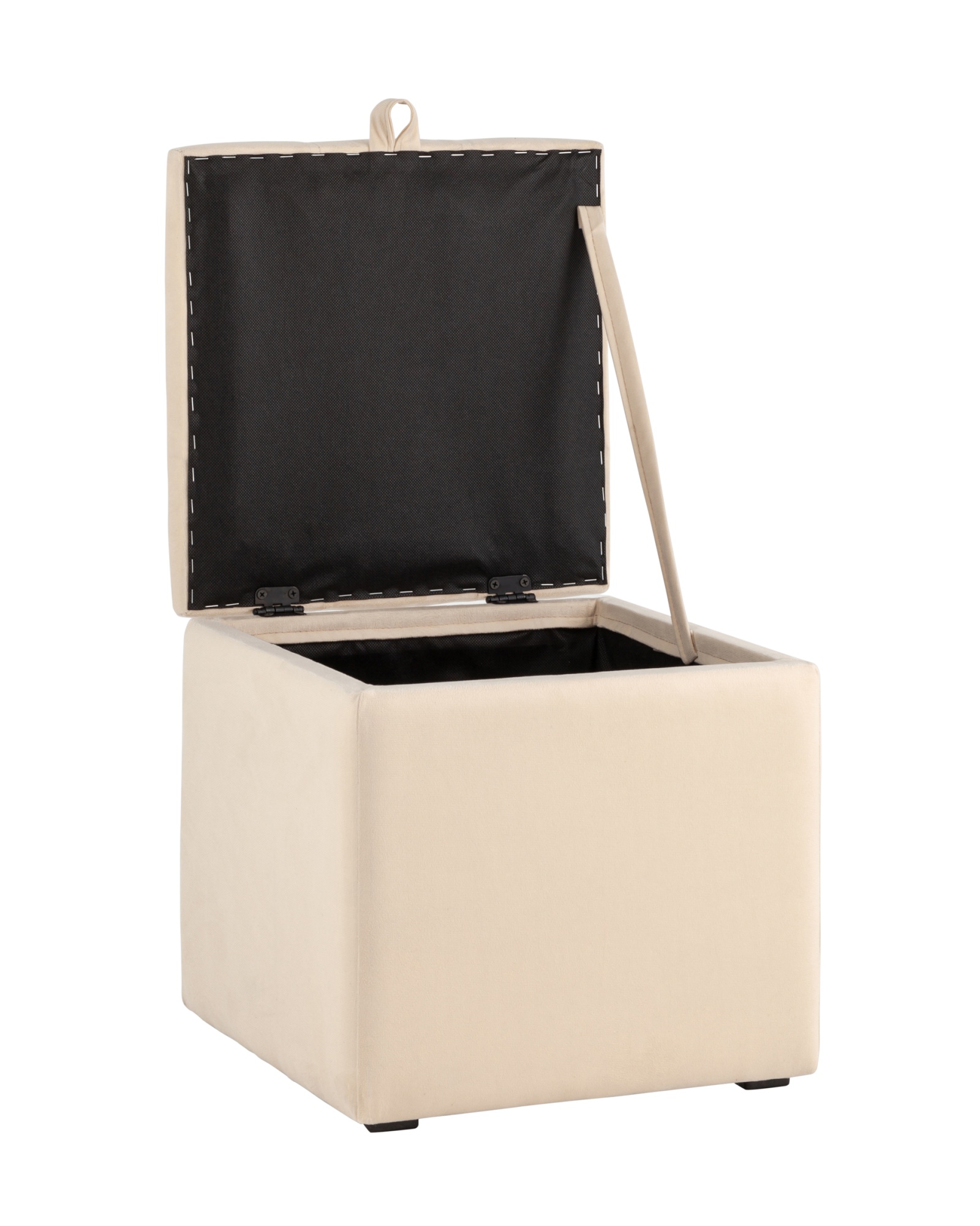 Пуф с крышкой Нильсон велюр бежевый Stool Group