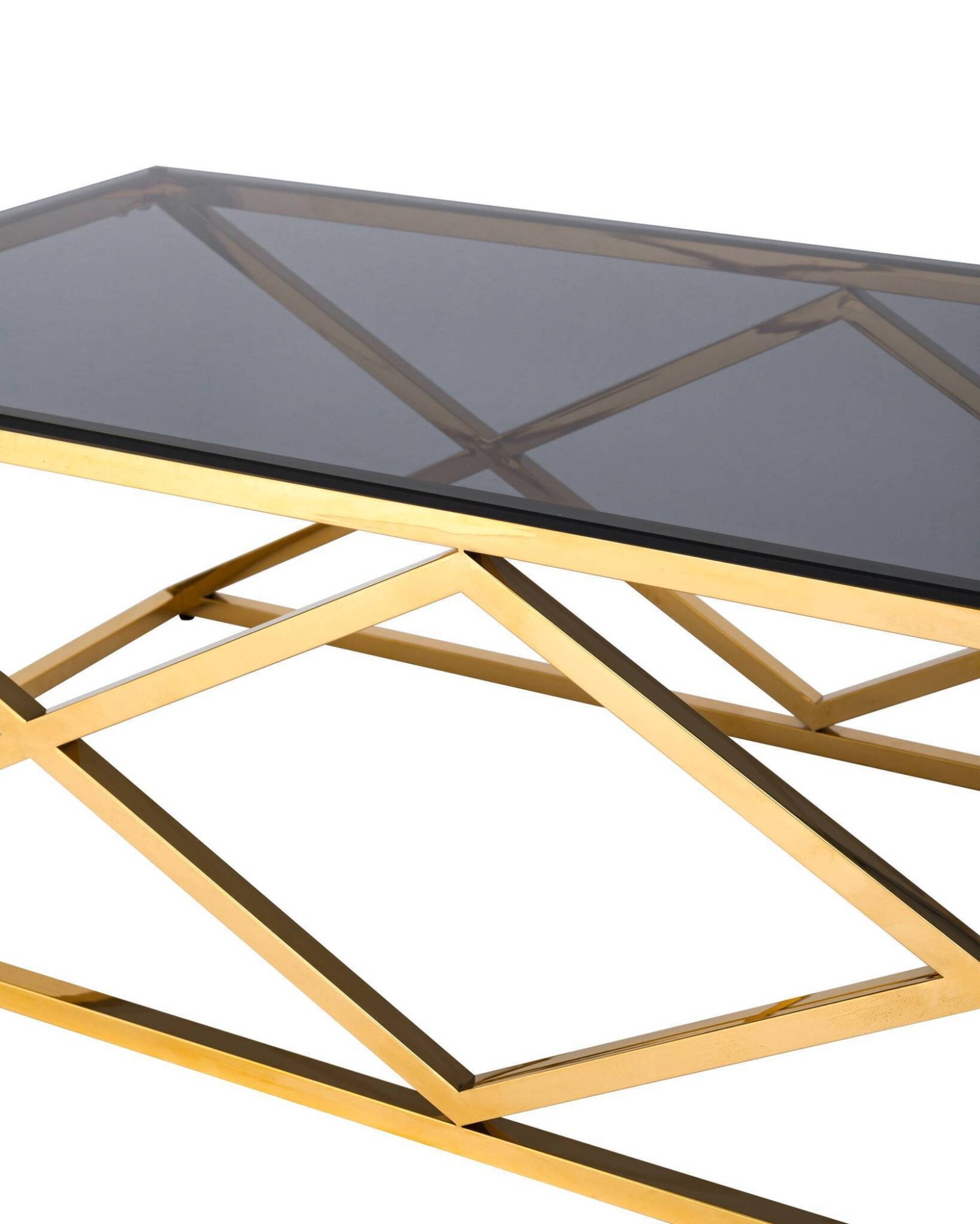 Журнальный стол 120*60 ИНСИГНИЯ золото стекло smoke Stool Group