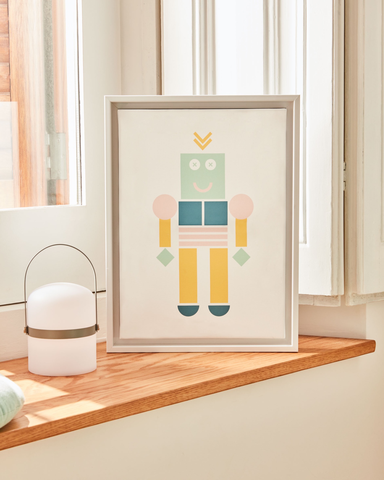 Настольная переносная мини-лампа Lame светло-серая La Forma (ex Julia Grup)