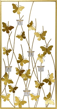 Декор настенный с -ю стеклянными подсвечниками Glasar 57-127