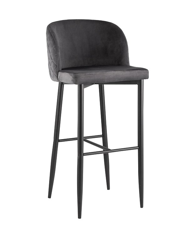 Стул барный Оскар велюр серый Stool Group