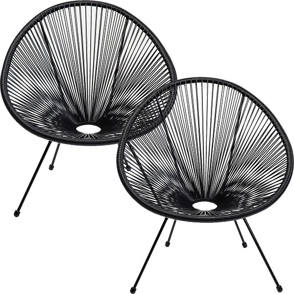 Кресло Acapulco Mono Black KARE 47420