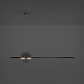 Реечный, рядный светильник ZVI L120 Black by ImperiumLoft