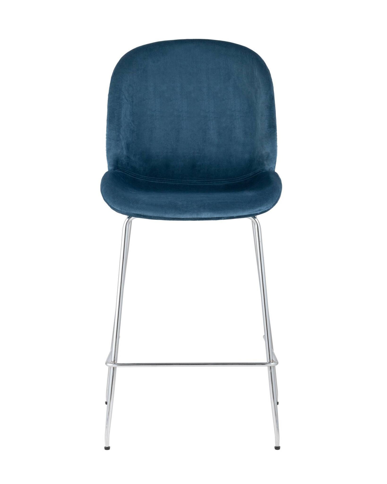 Стул полубарный Beetle со спинкой маренго хромированные ножки Stool Group