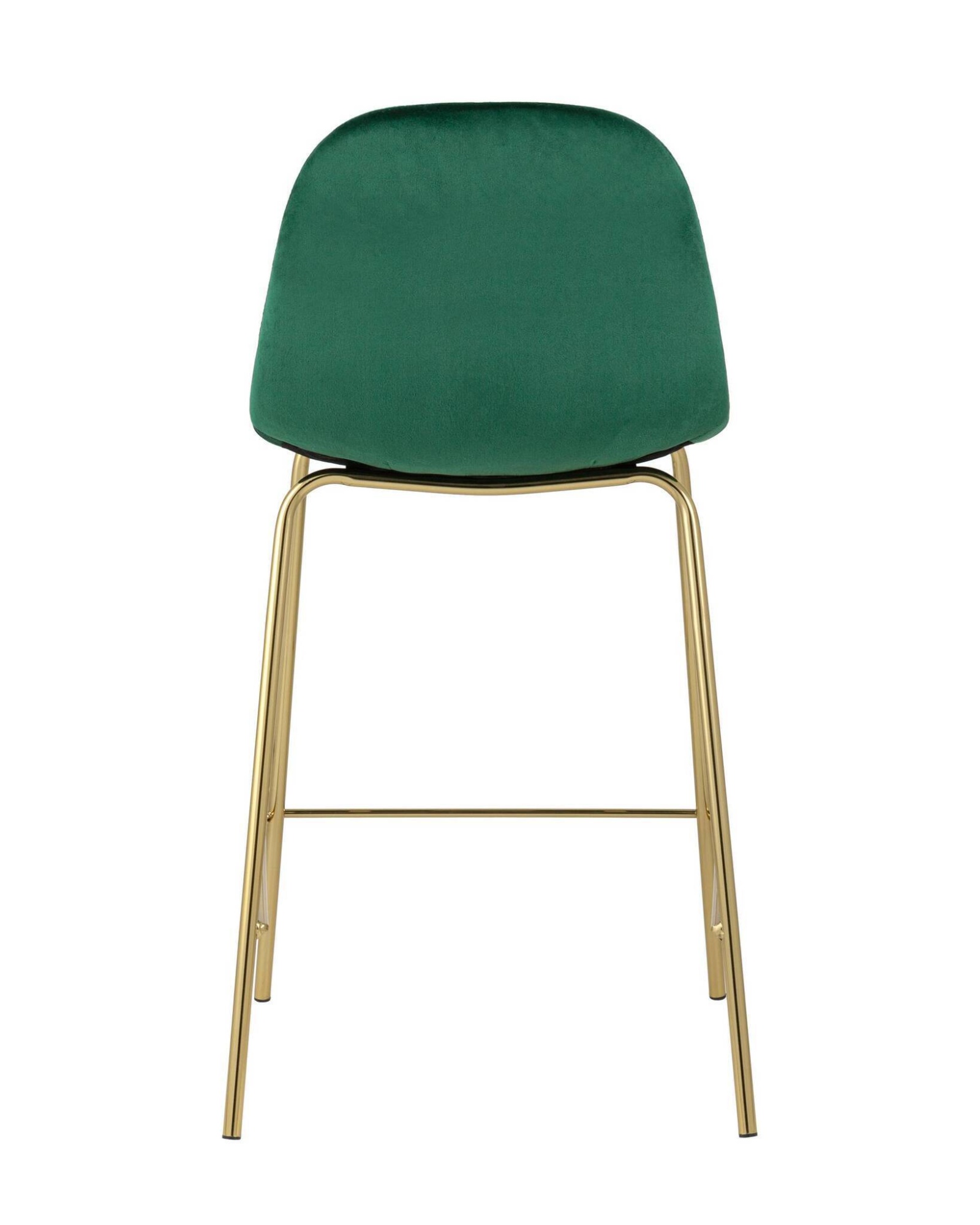 Стул полубарный Валенсия велюр зеленый золотые ножки Stool Group
