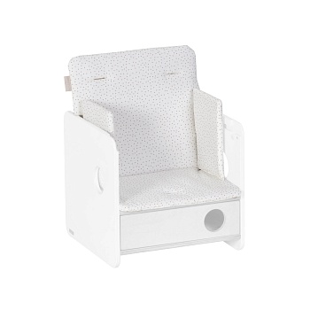 Подушка для стульчика Nuun в розовый горошек 100% органический хлопок (GOTS) La Forma (ex Julia Grup)