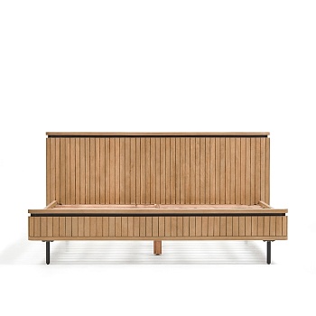 Licia Кровать из массива манго и ножками из черного металла 180 x 200 см La Forma (ex Julia Grup)