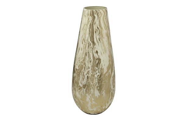 Ваза стеклянная золотисто-бежевая Garda Decor 71PN-51821