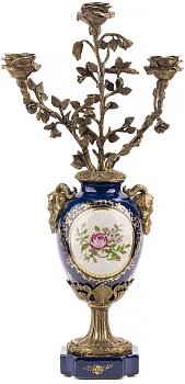 Подсвечник Розы рожка Glasar 31G1666/A484C/HBL1393