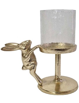 Подсвечник с зайчиком Glasar D5566