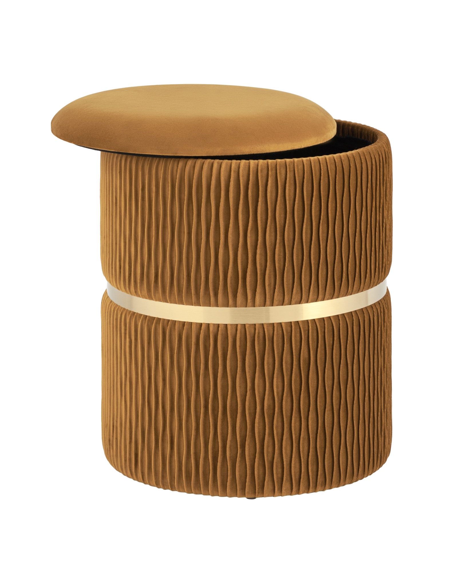 Пуф Джесси с ящиком велюр горчичный Stool Group