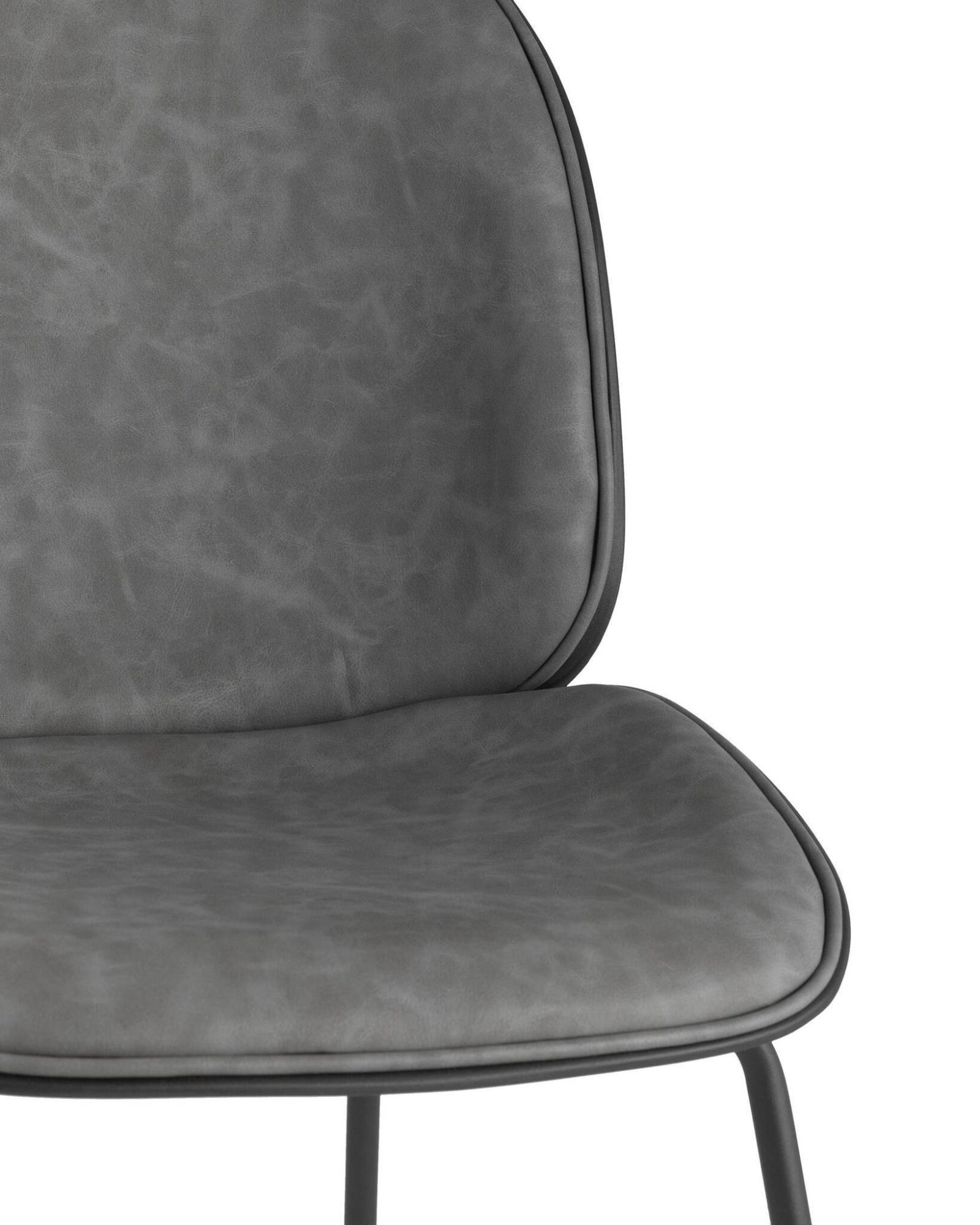 Стул барный Beetle PU со спинкой серый Stool Group