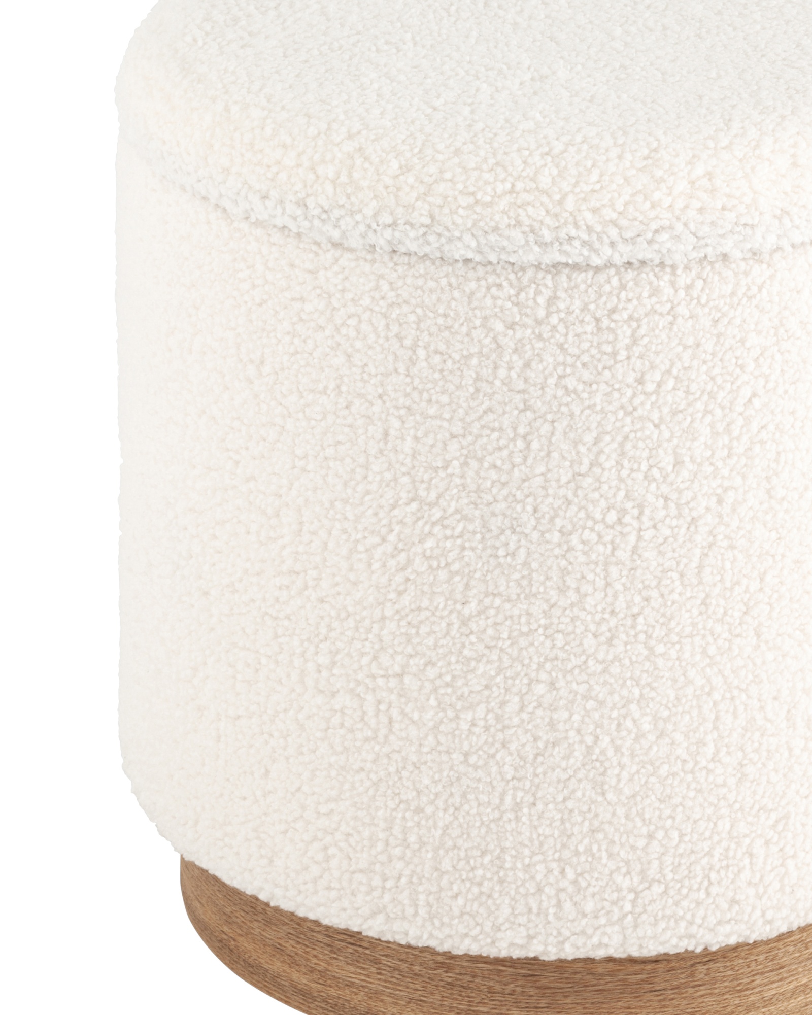 Пуф с ящиком Холли S тедди белый Stool Group