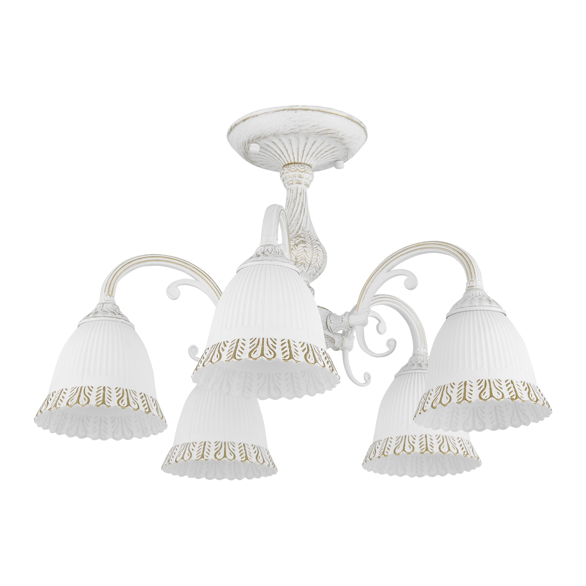 Люстра с плафонами 347410/5 WT+G Arte Milano