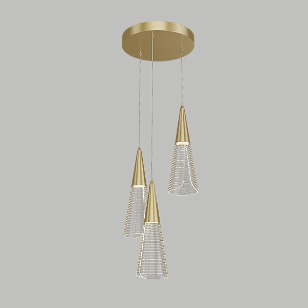 Подвесной светильник MANDORA L3 Brass Диск by ImperiumLoft