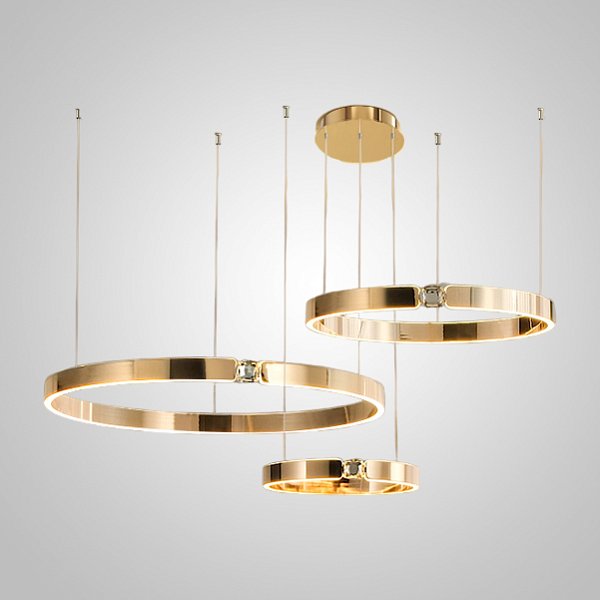 Подвесная люстра SELLIF B RING COMBO D40+60+80 Brass by ImperiumLoft