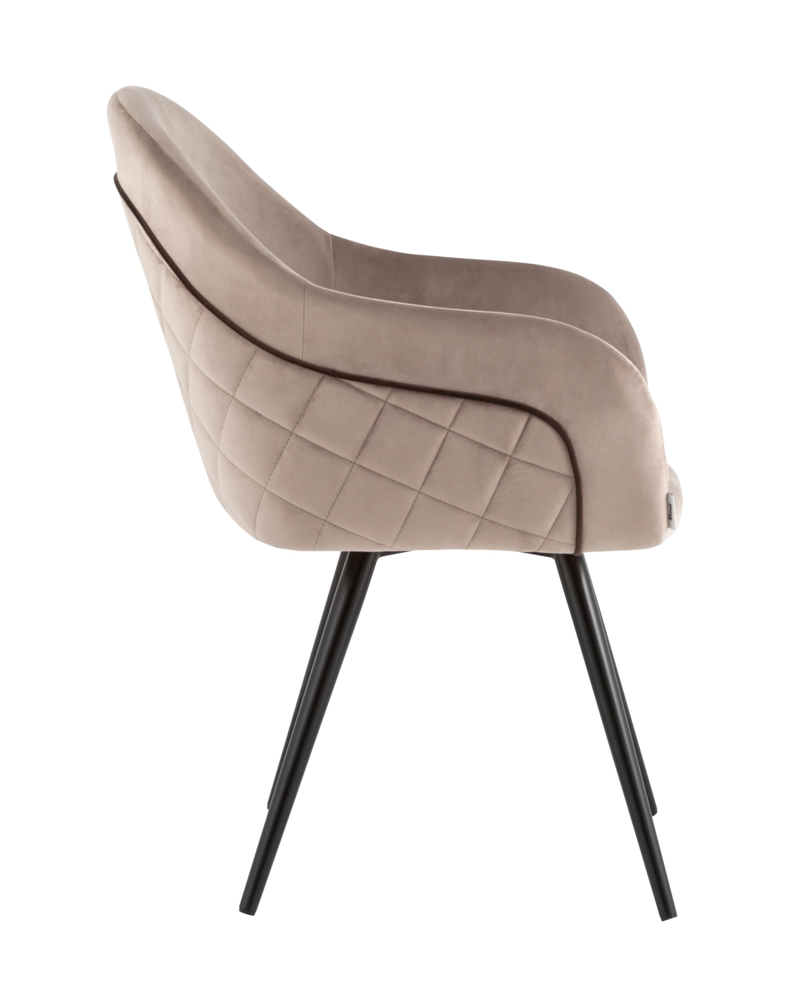 Стул вращающийся Новел велюр серо-коричневый Stool Group