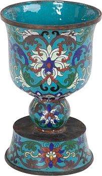 Подсвечник cиний клуазоне Glasar YSB071