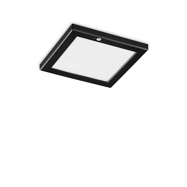 Потолочный светильник Ideal Lux AURA PL SQUARE 3000K NERO SENSOR 290829