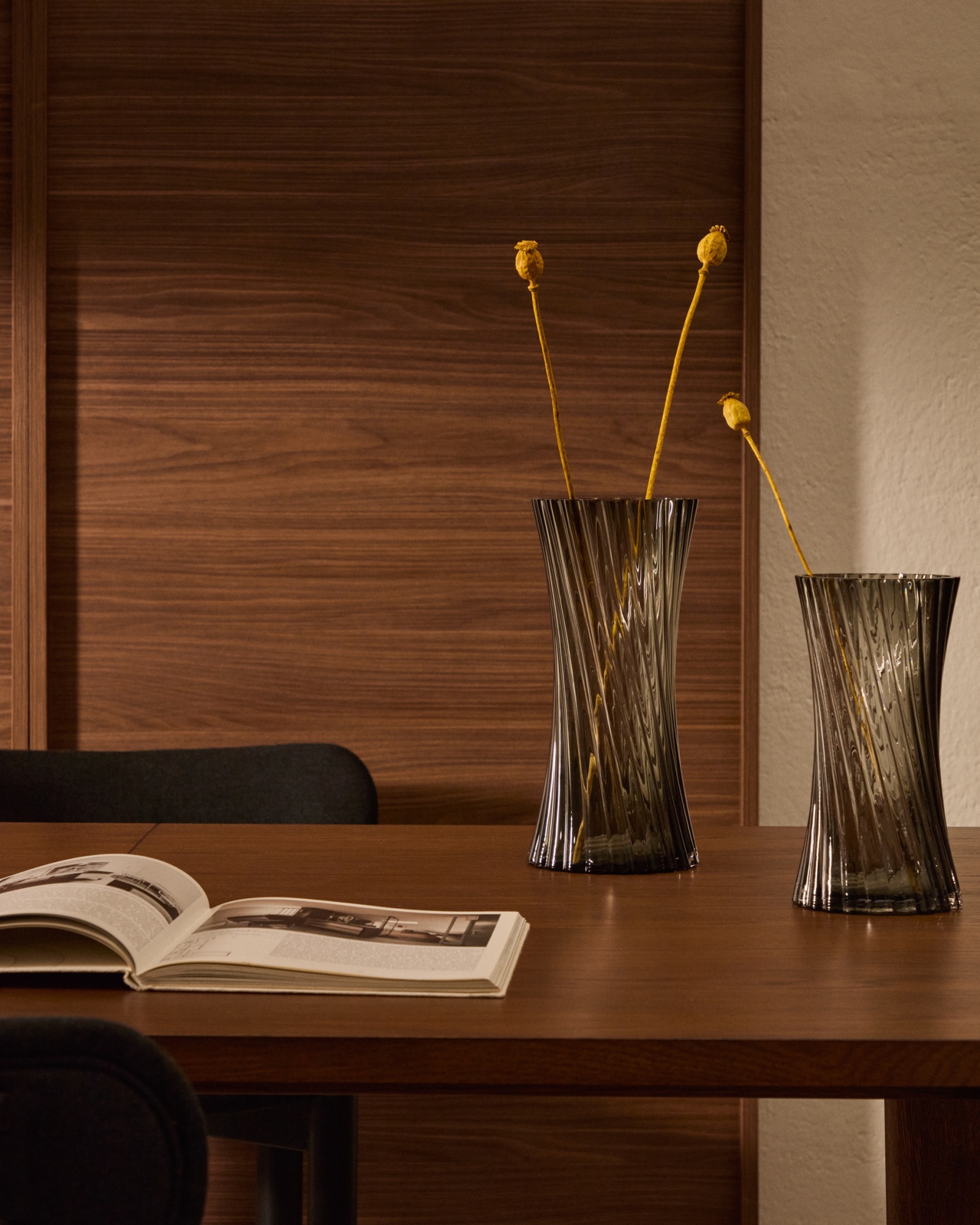 Arep Ваза из серого стекла 22,5 см La Forma (ex Julia Grup)