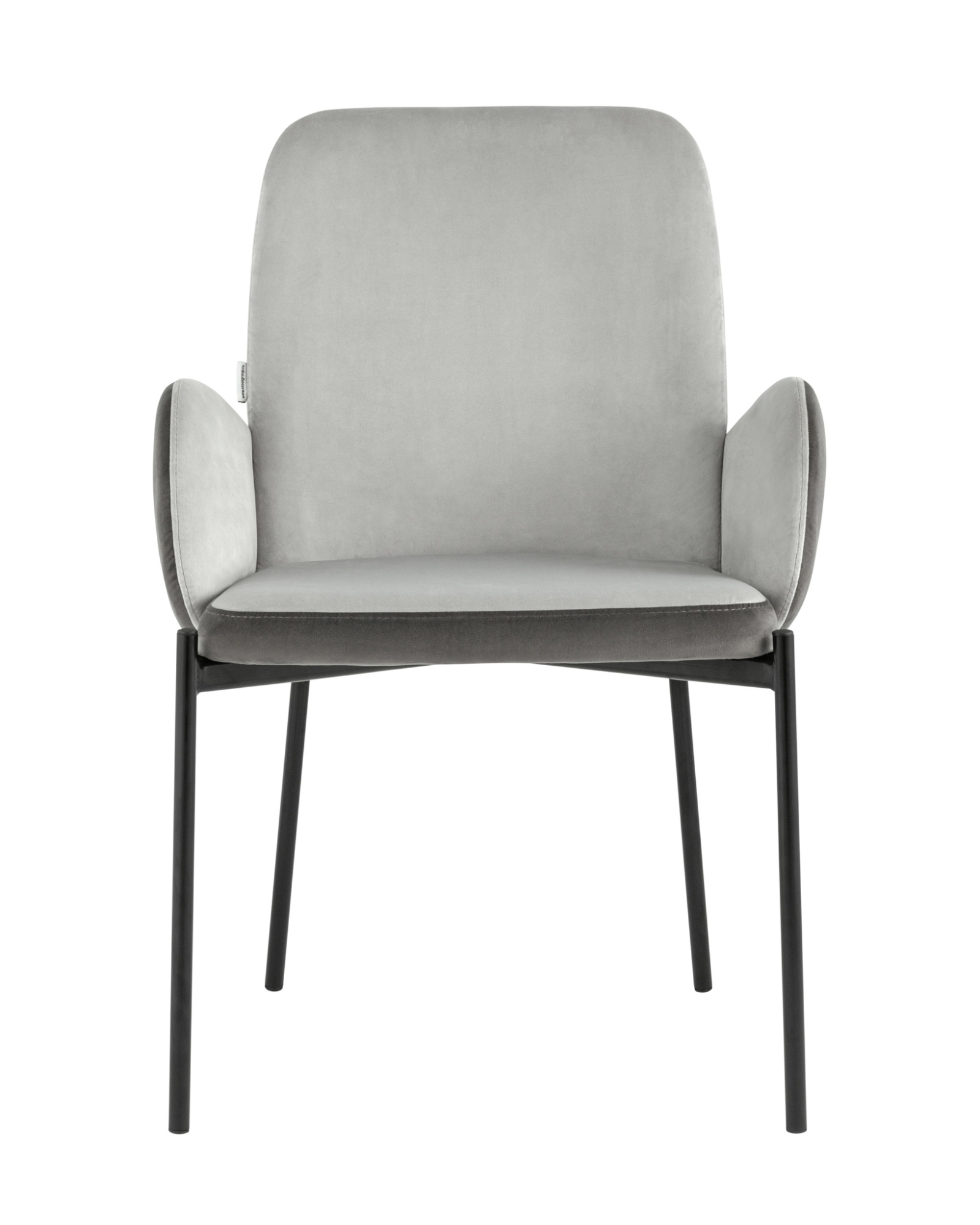 Стул Дивора велюр светло-серый с темно-серой спинкой Stool Group