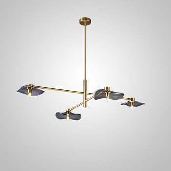 Потолочная люстра MILIAN CH L4 Brass Cognac by ImperiumLoft