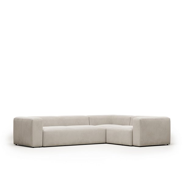Угловой 4-х местный диван Blok 320 x 230 cm бежевый La Forma (ex Julia Grup)