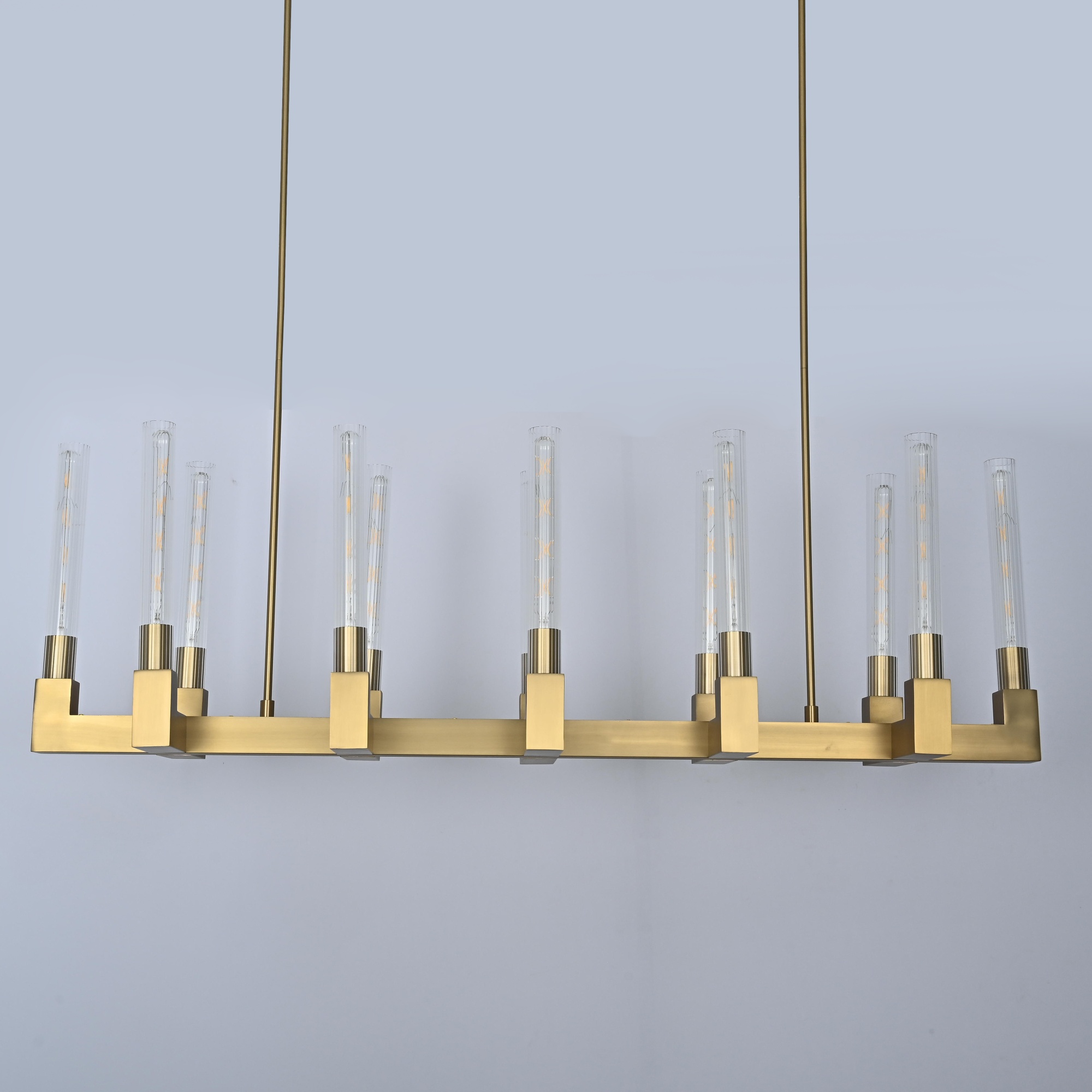 Люстра Rh Canelle Linear Chandelier 12 Modern Brass By Imperiumloft