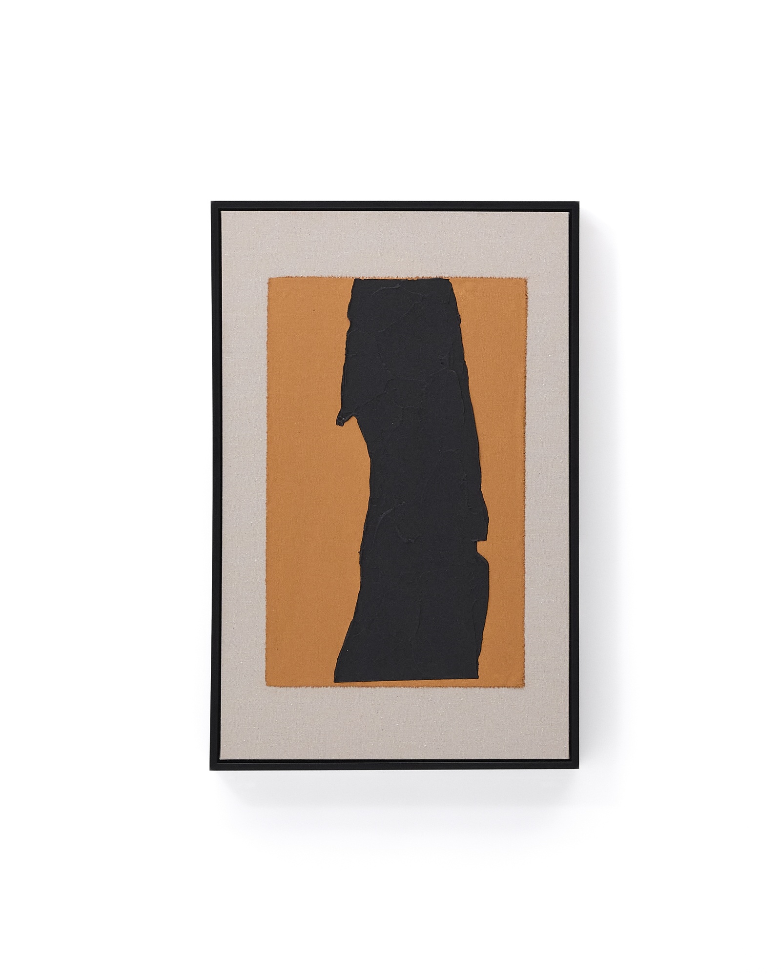 Zernu Абстрактная картина в оранжевых и чёрных тонах лен 42 x 65 см La Forma (ex Julia Grup)