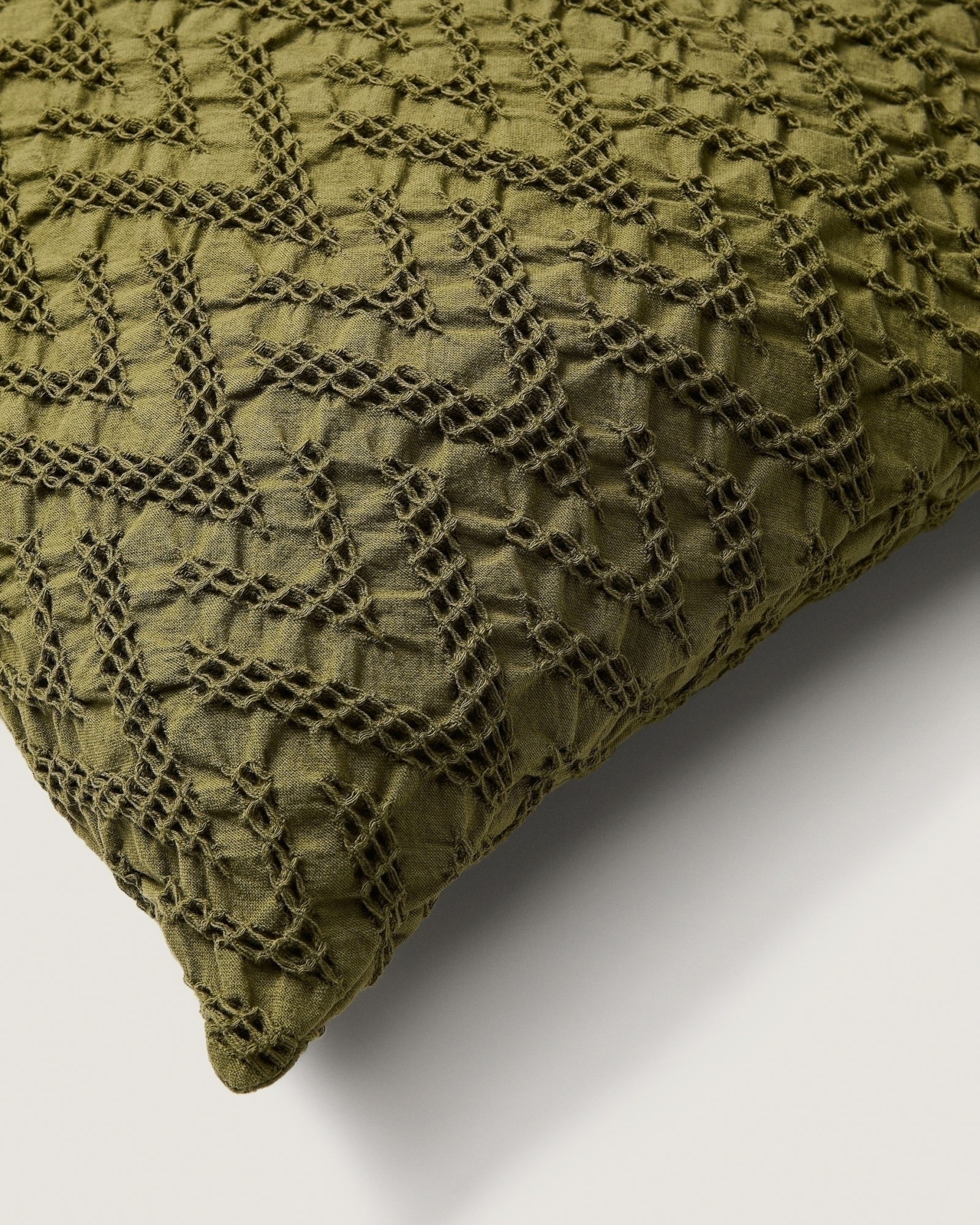 Чехол для подушки Evone 100% хлопок с вафельной текстурой зеленый 50 x 50 см La Forma (ex Julia Grup)