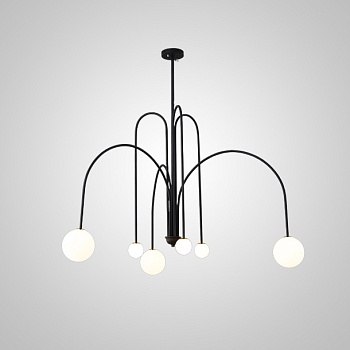 Потолочная люстра DAY L6 D130 Black by ImperiumLoft