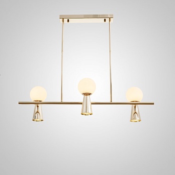 Потолочный светильник ABELINA LONG L6 Gold White by ImperiumLoft