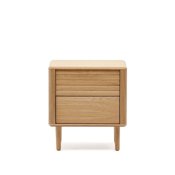 Lenon Тумбочка с 2 ящиками из шпона дуба 50 x 55 см La Forma (ex Julia Grup)