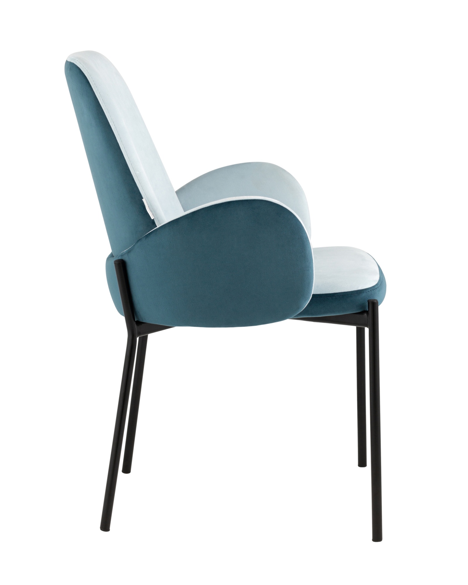 Стул Дивора велюр светло-голубой с синей спинкой Stool Group