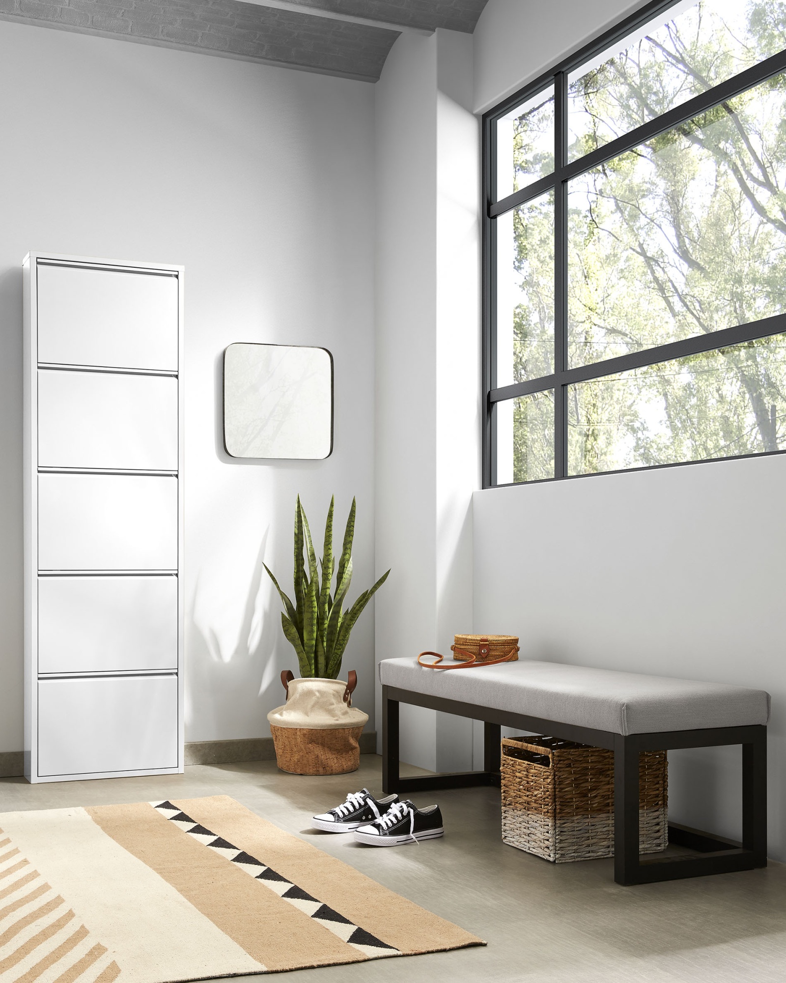 Банкетка Yola серая 128 см La Forma (ex Julia Grup)