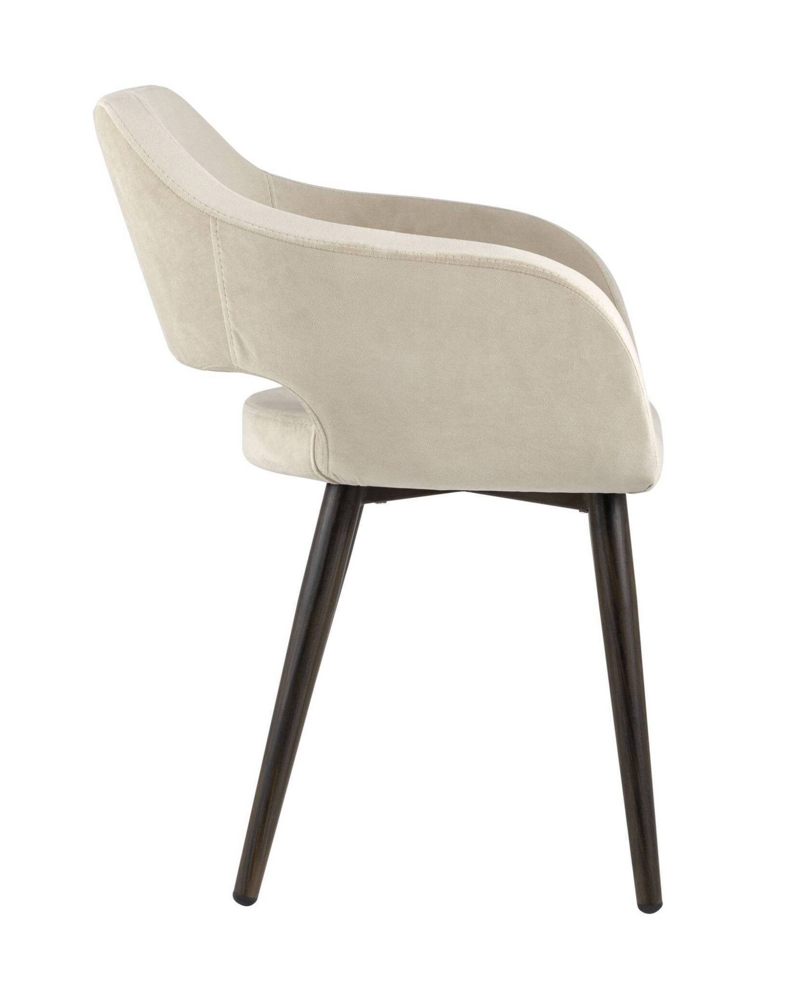 Стул с подлокотниками Саймон велюр бежевый Stool Group