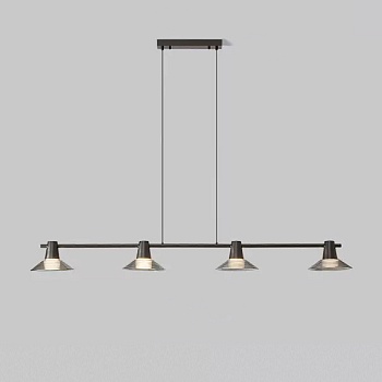 Реечный, рядный светильник CICLA LONG L140 Black by ImperiumLoft