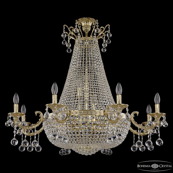 Люстра груша хрустальная 2128H208/8/100IV/Y1 G Bohemia Ivele Crystal
