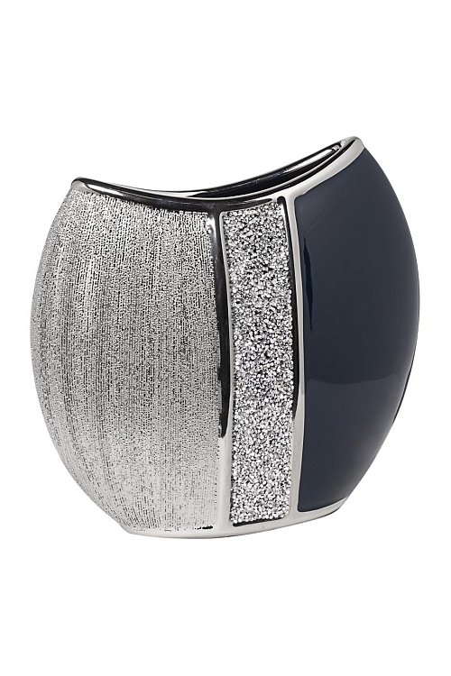 Ваза керамическая синяя с серебром Garda Decor 18H2661L-19