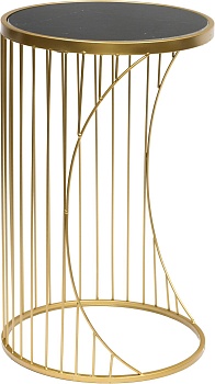 Столик интерьерный с черным мрамором Glasar 54-057