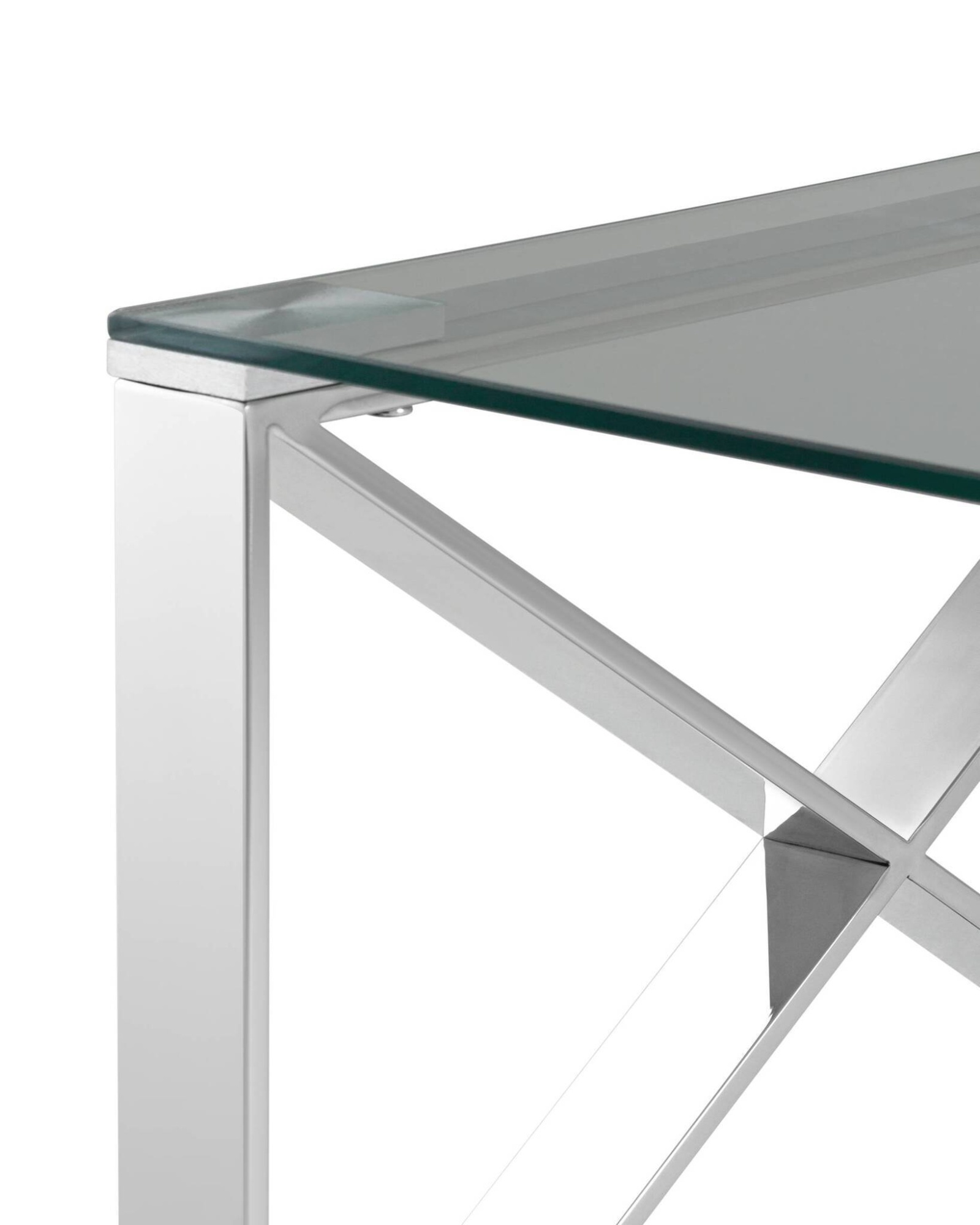 Журнальный стол 120*60 КРОСС серебро Stool Group