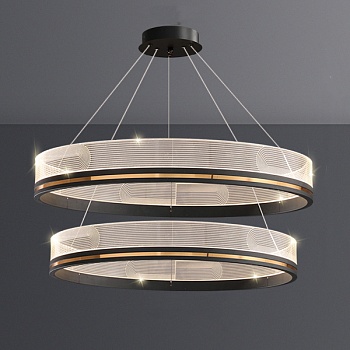 Подвесная люстра DILEMMA D60+80 Black by ImperiumLoft