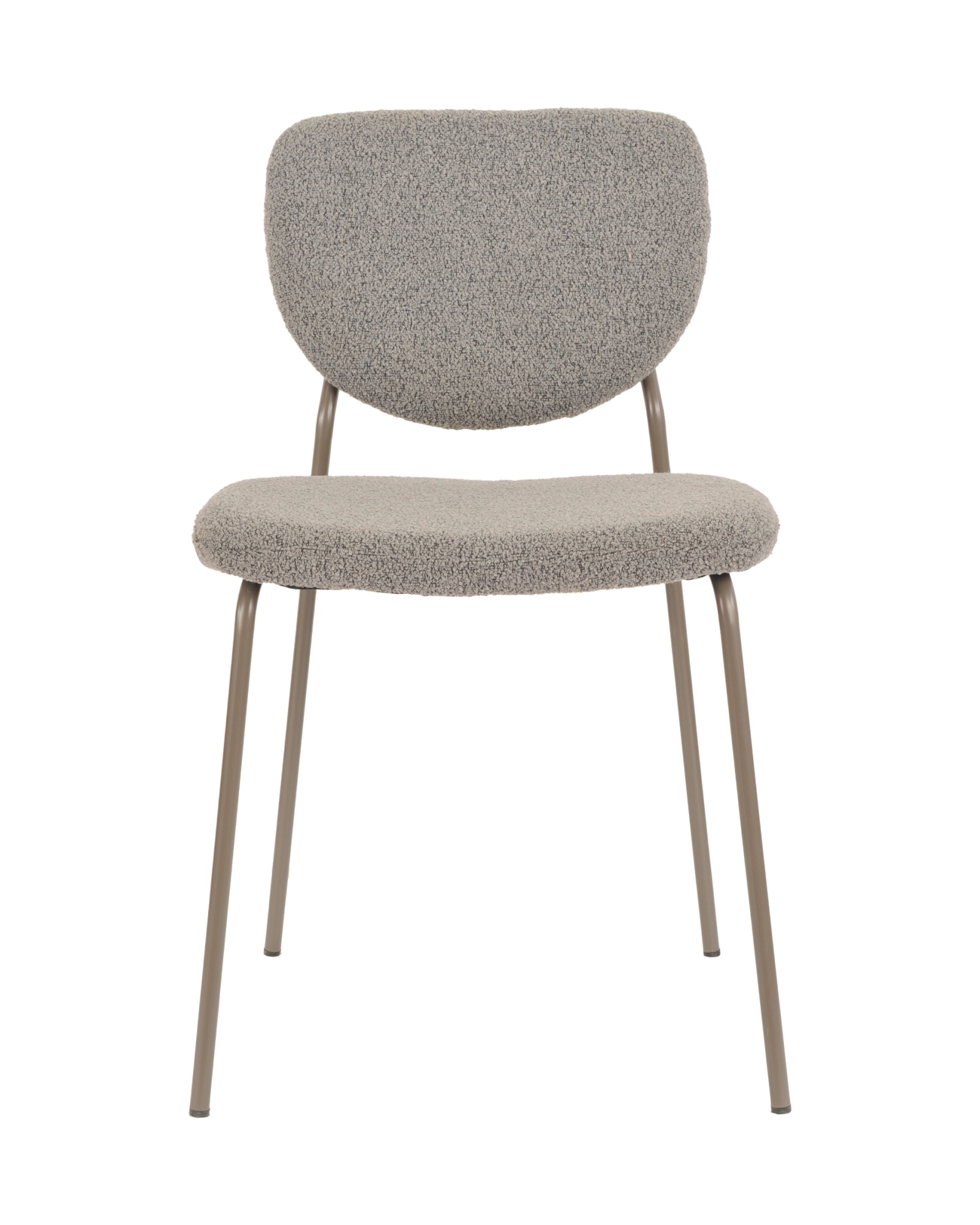 Стул обеденный Gigi тёмно-серый букле серые ножки Stool Group
