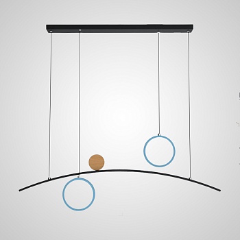 Подвесной светильник ABIGAIL LONG Black Blue by ImperiumLoft