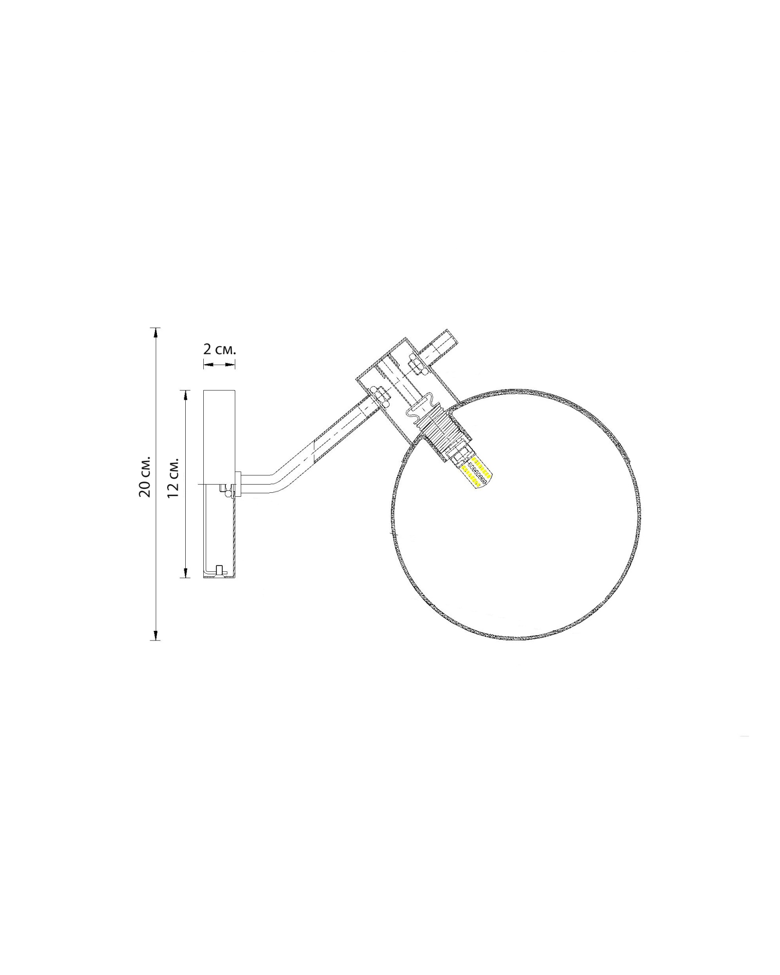 Чёрное бра Миранда Louvre Home LHLSC310723XNP