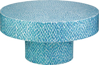 Столик акцентный с отделкой раковинами устриц Glasar 67-024