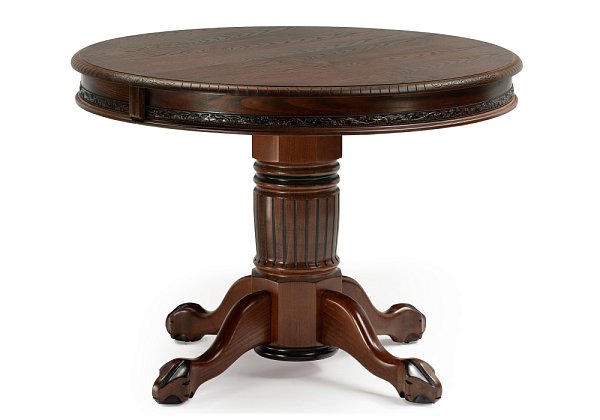 Стол деревянный Woodville Альфред 110(160)х110х80 орех / коричневая патина 450826
