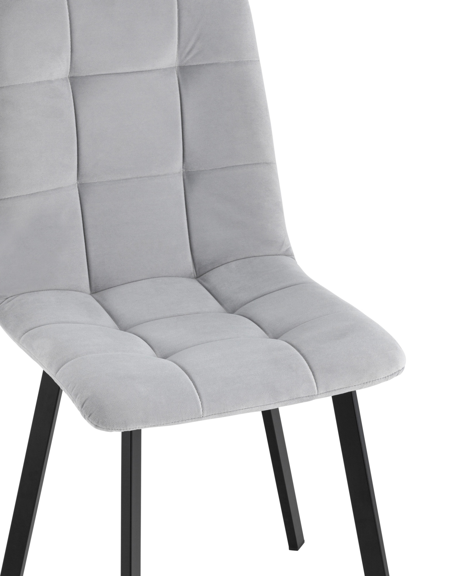 Стул Oliver Square велюр светло-серый Stool Group