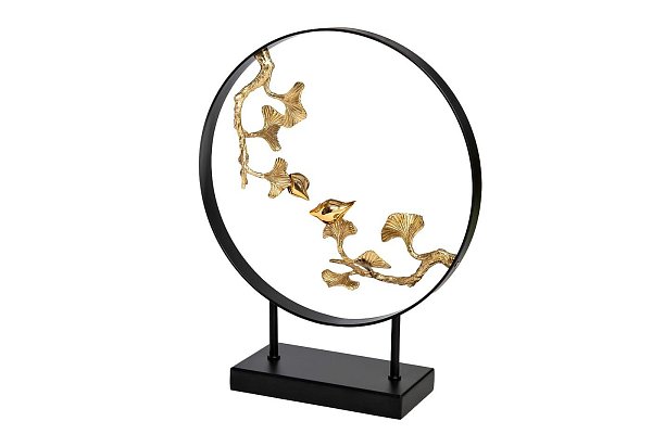 Статуэтка "Листья с двумя золотыми птичками" Garda Decor 55RD3986